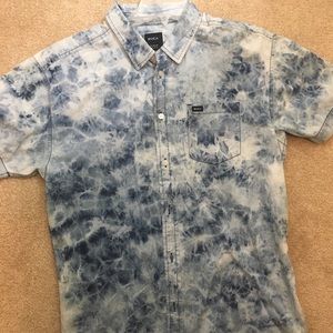 Men’s RVCA Tie Dye Casual Button down Shirt